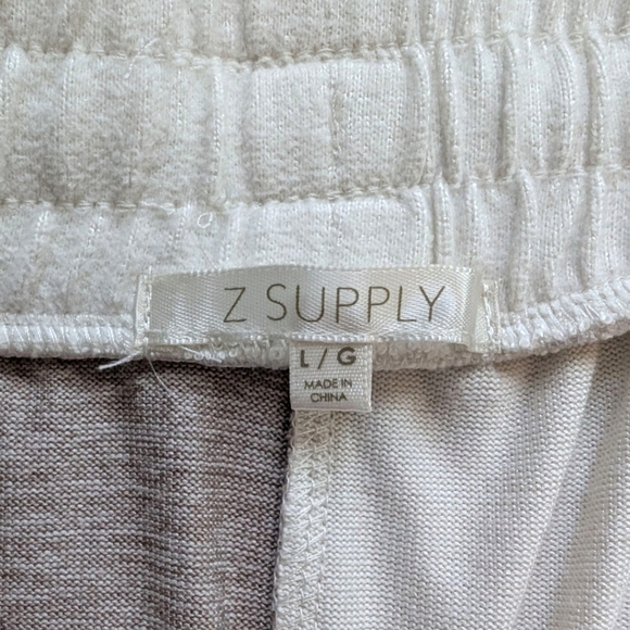 Z Supply Opposites Attract Shorts Lounge Bone Taupe Elastic Waist Women Large - Picture 8 of 13